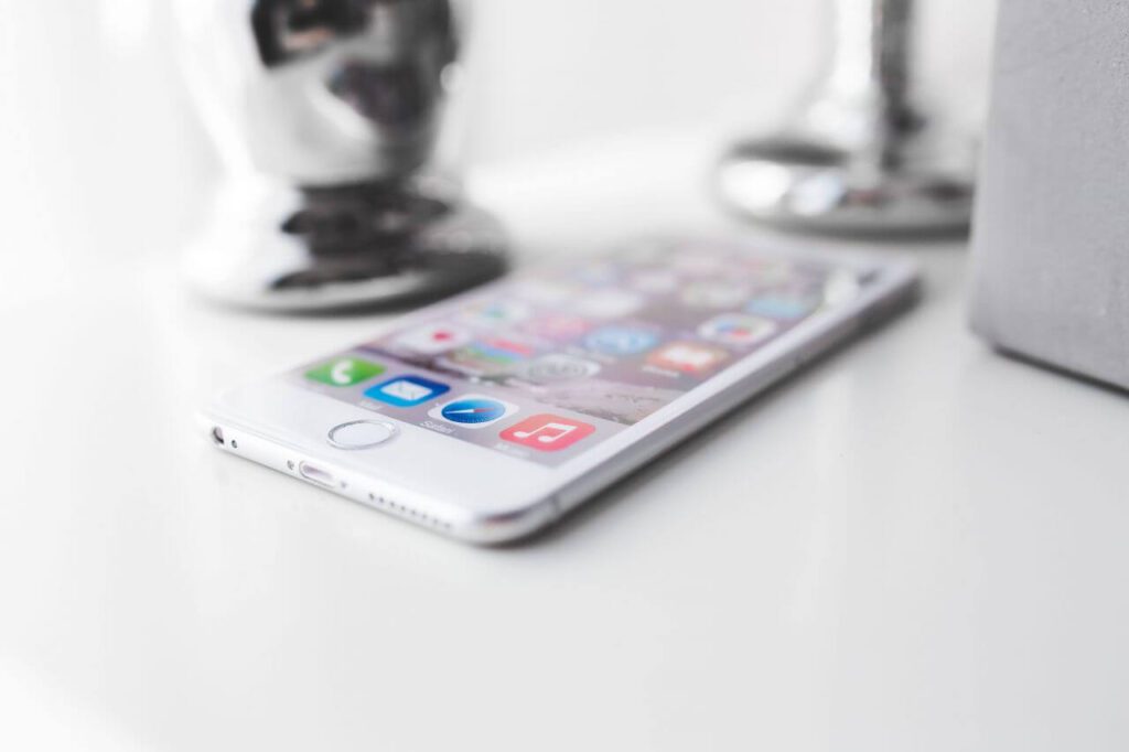 Minimal White iPhone Stock Free