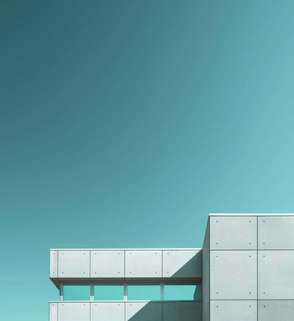 Minimalist Architectural Photography of a Residential Building Space for Text Stock Free