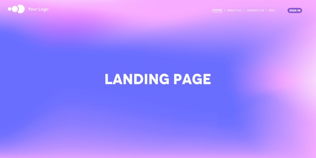 Minimalist landing page for website UI design background. Vector Free Vector