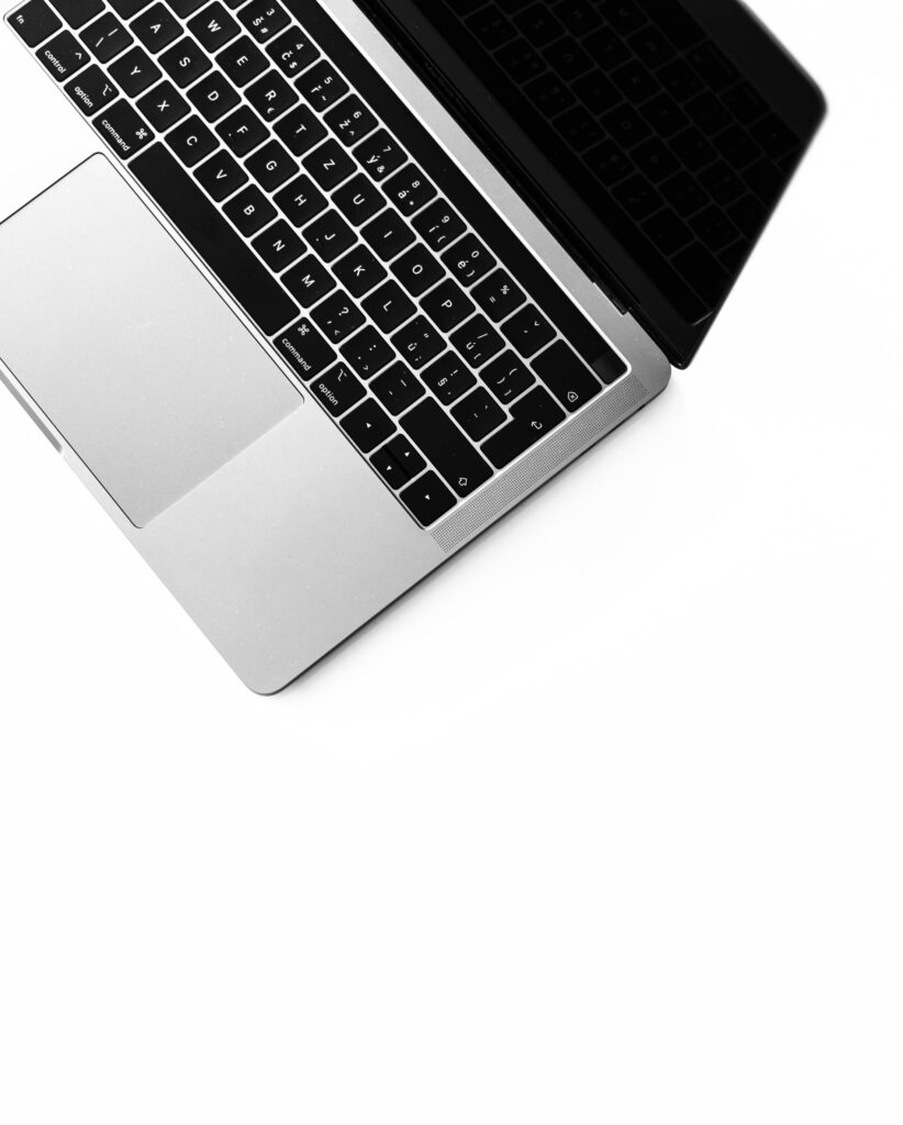 Minimalistic Laptop Keyboard Isolated Free Photo