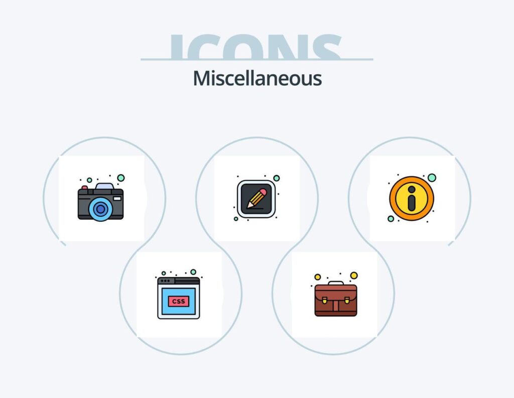 Miscellaneous Line Filled Icon Pack 5 Icon Design. images. file. receipt. bill Stock Free