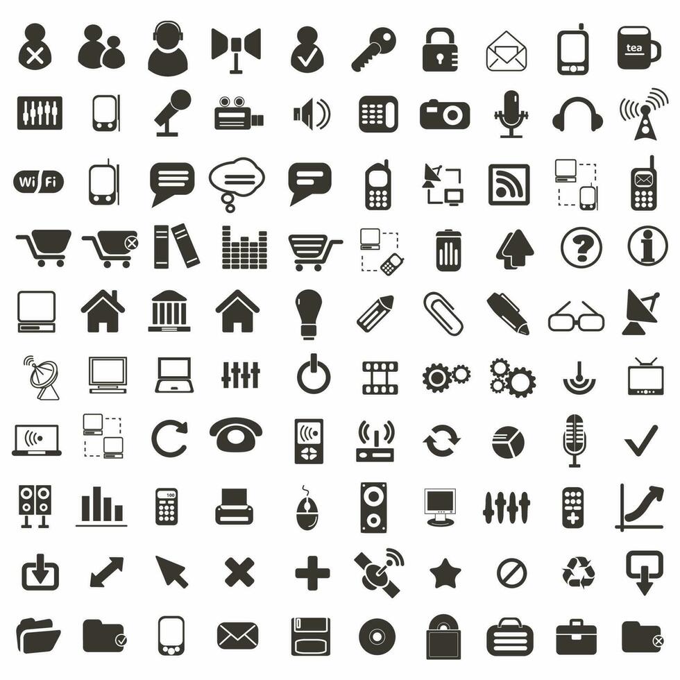 Mix icon vector design collection Stock Free and Free SVG