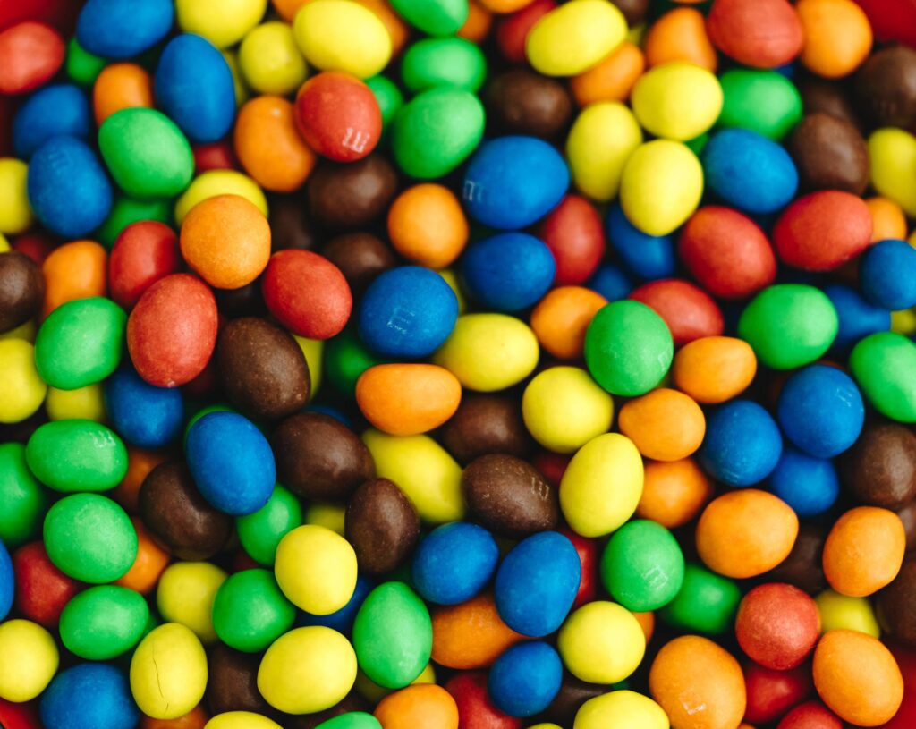 M&M’s Peanut Chocolates Background Free Photo