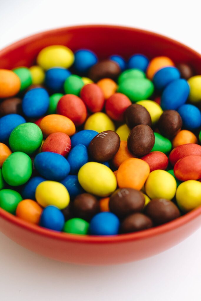 M&M’s Peanut Chocolates in a Bowl Free Photo