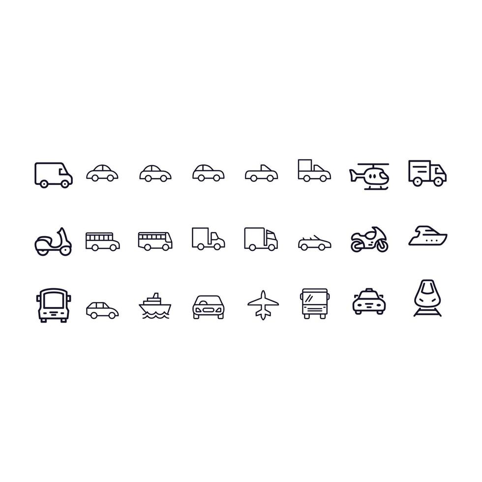 mode of transport icons vector design Stock Free