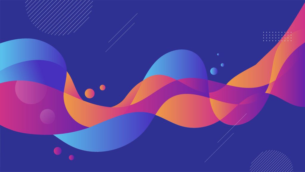 Modern abstract fluid wave colorful background Free Vector