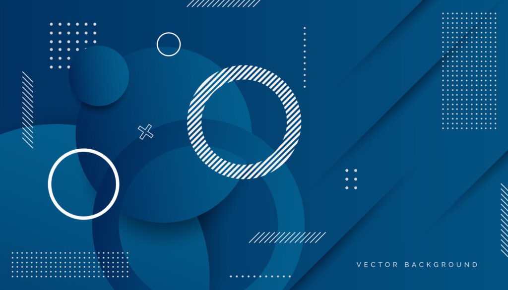 Modern abstract geometric blue gradient background Free Vector