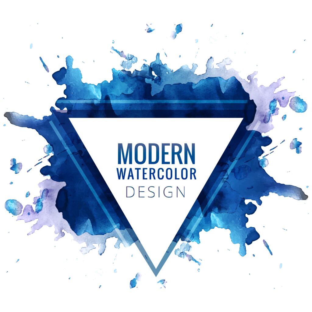 Modern blue watercolor background vector Free Vector