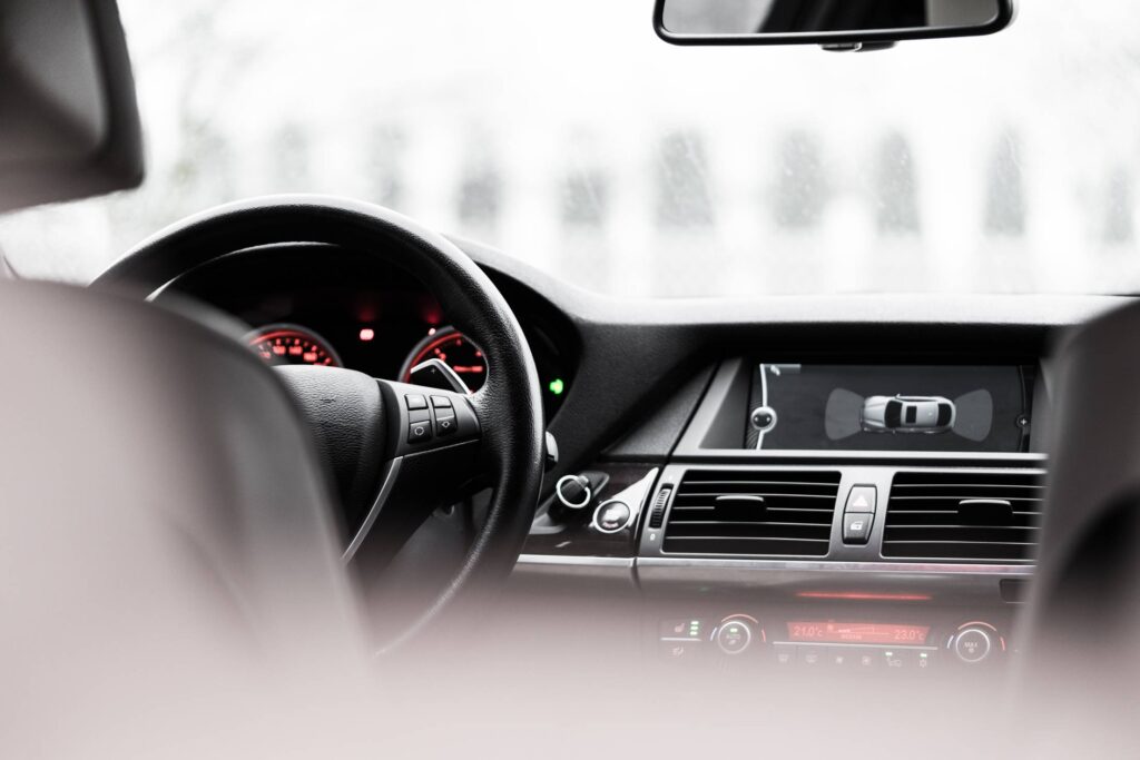 Modern Car Interior Dashboard Free Photo