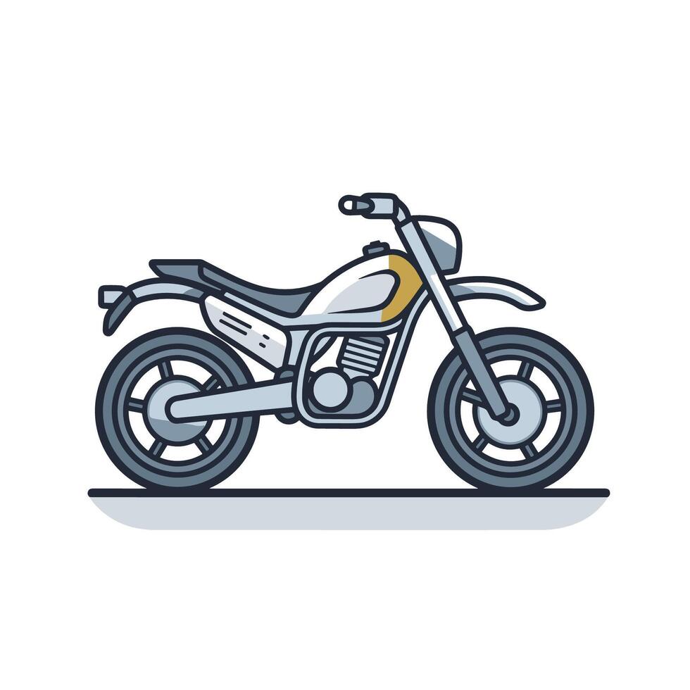 Modern motorcycle icon design flat Stock Free