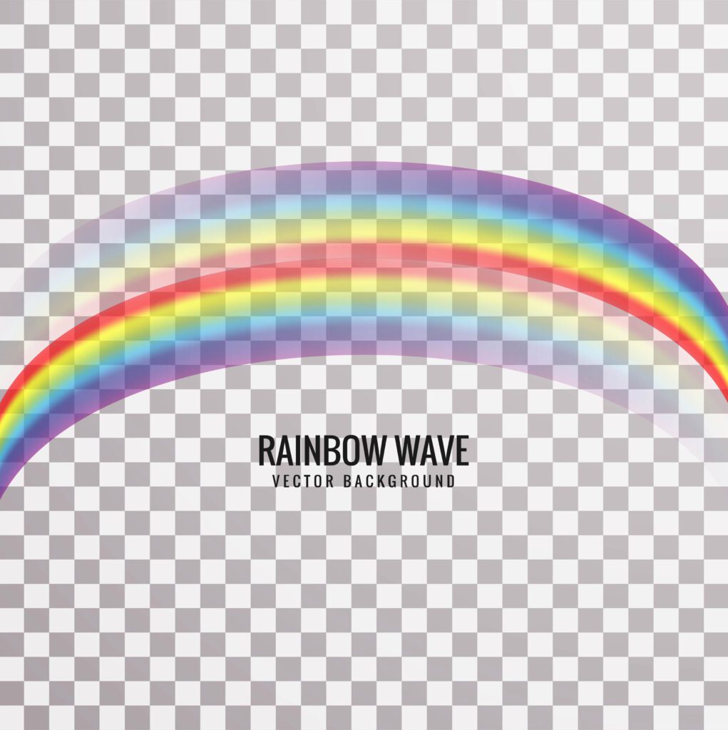 Modern rainbow wave background Free Vector