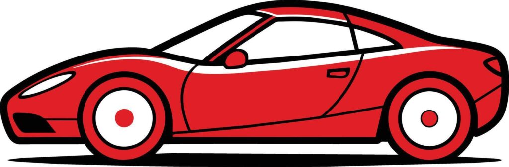 Modern Sleek Red Sports Car Icon Modern Graphic Symbol of Super Car Stock Free