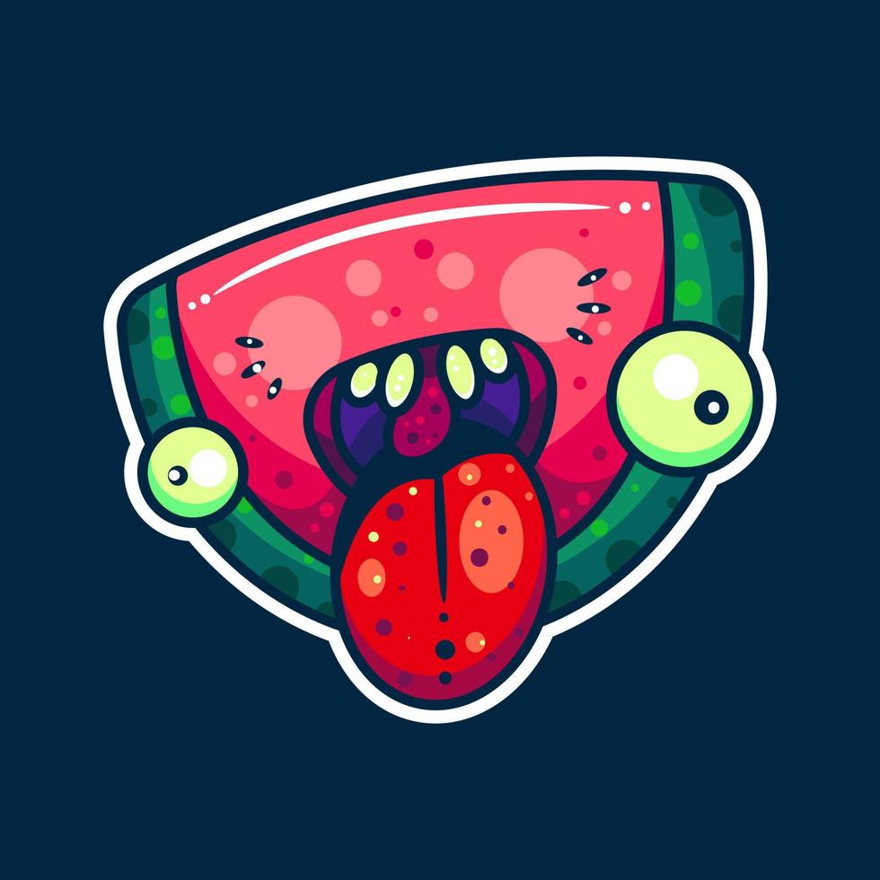 MONSTER WATER MELON FOR CHARACTER, ICON, STICKER AND ILLUSTRATION Stock Free