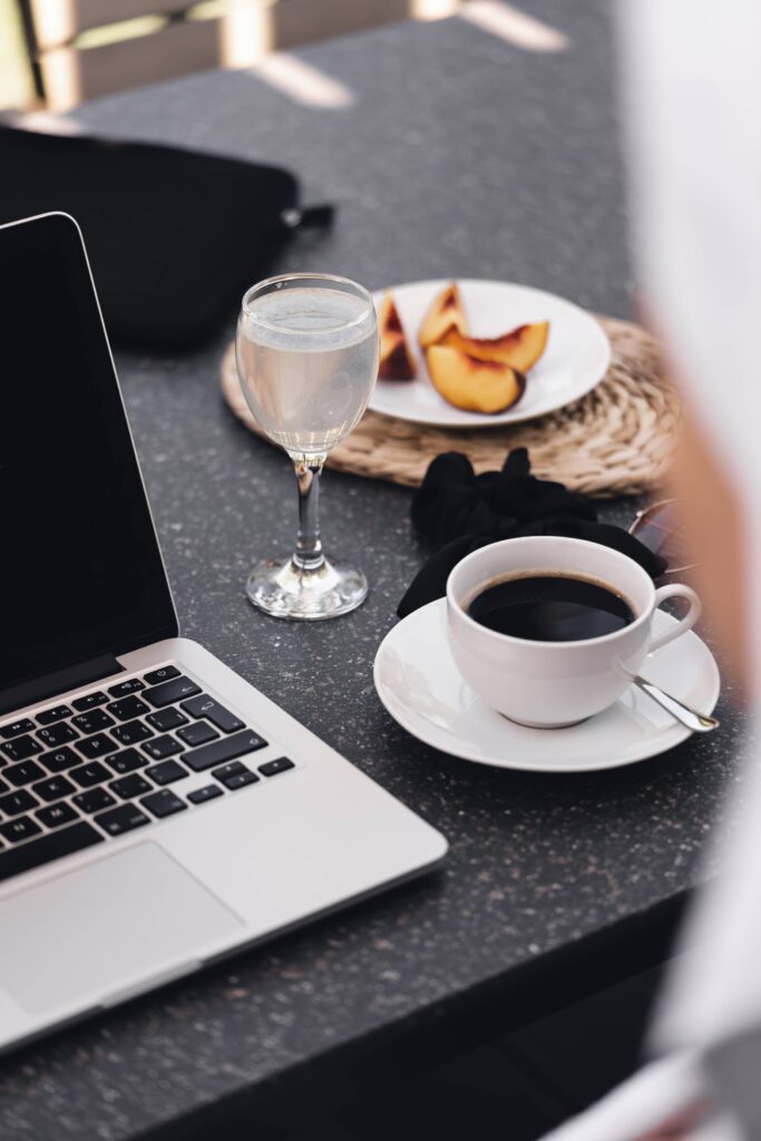 Morning Cup of Coffee and Fresh Lemon Water Free Photo