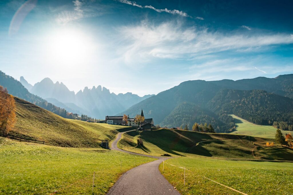 Morning View of Dolomites Mountains, Italy Free Photo