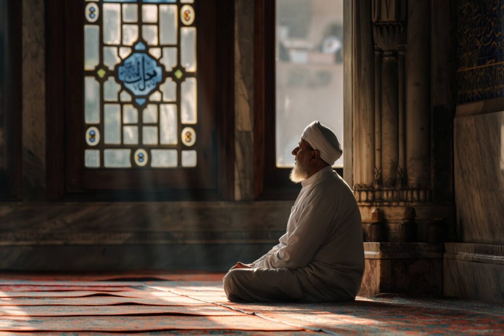 Muslim Praying During Ramadan Stock Free