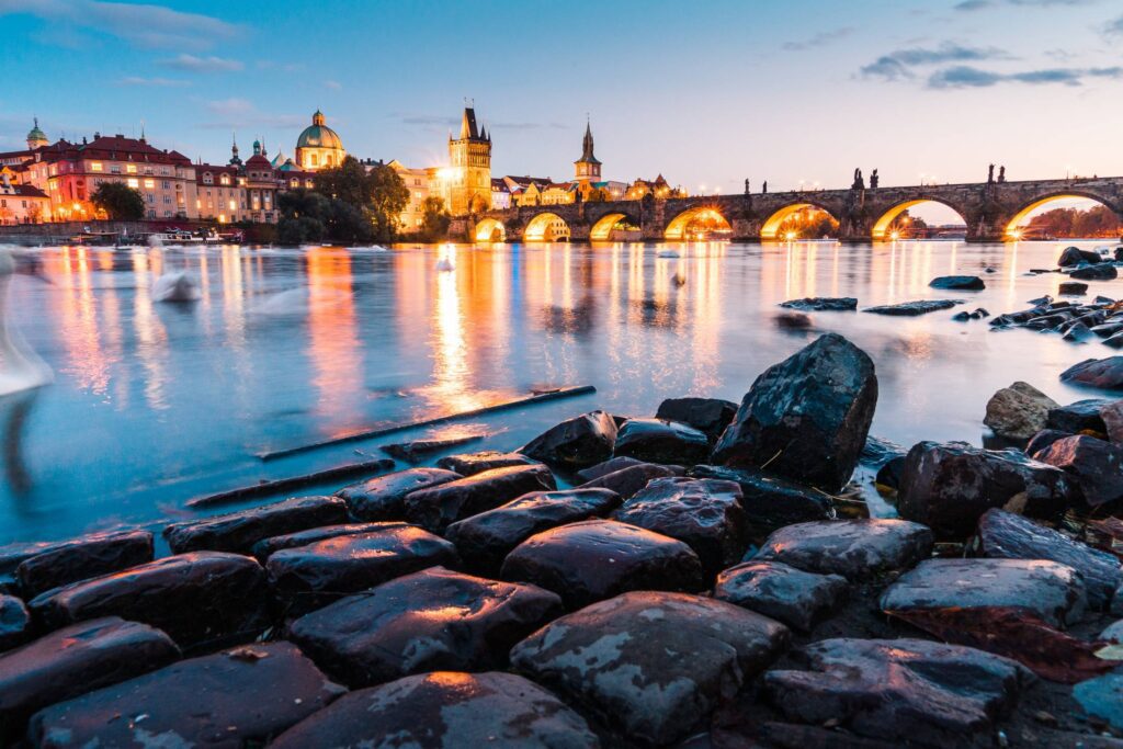 Night View of Charles Bridge Free Photo