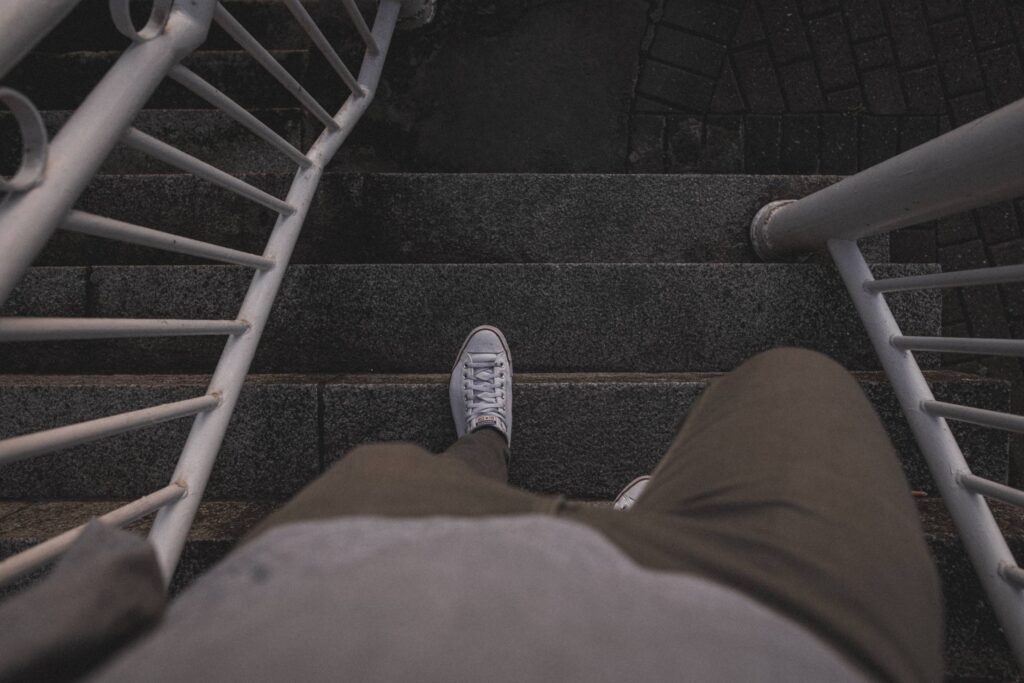 Night Walk of a Lonely Man Free Photo