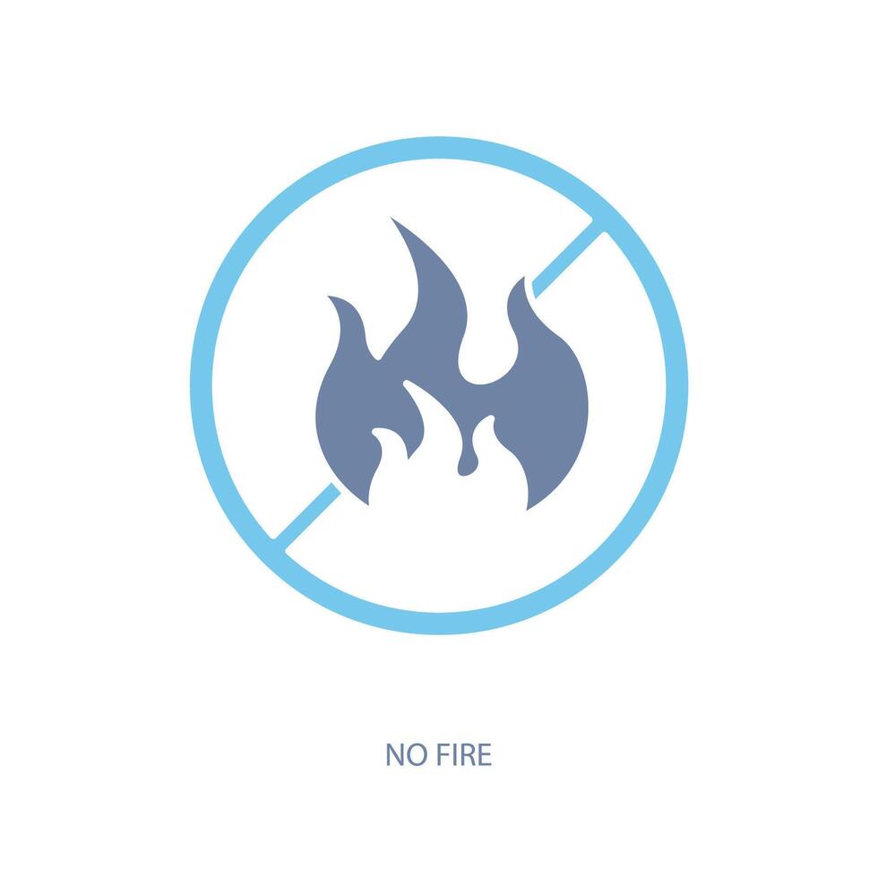 no fire concept line icon. Simple element illustration. no fire concept outline symbol design. Stock Free