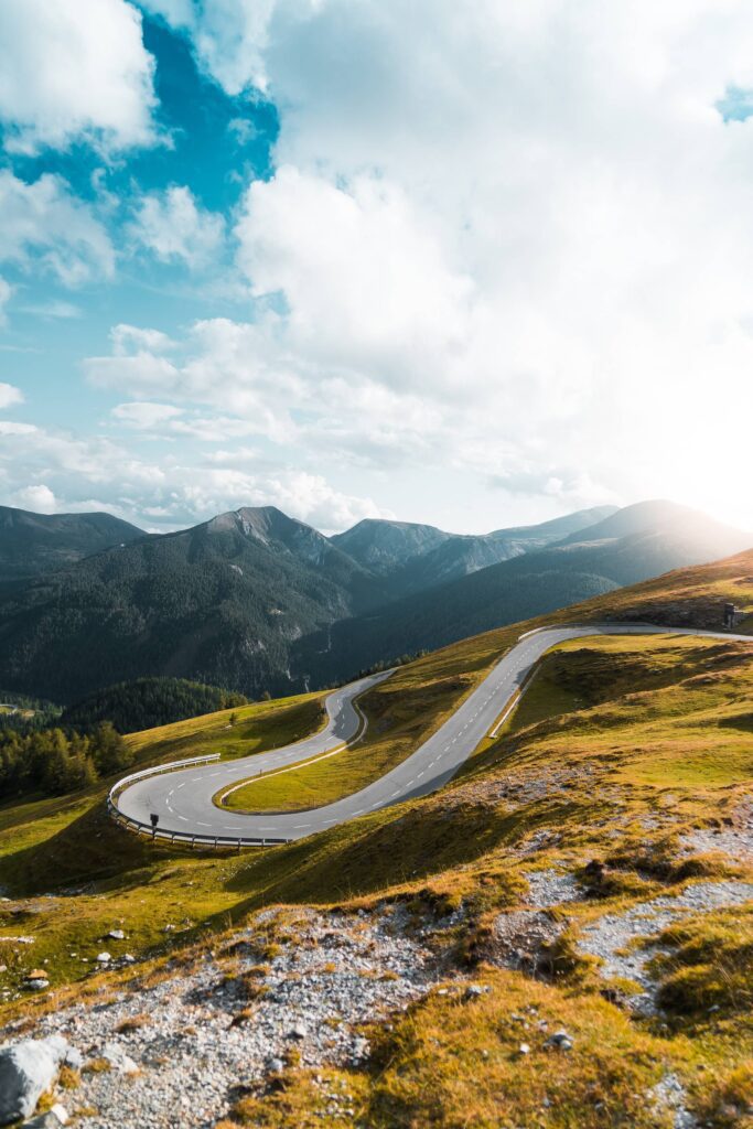 Nockalm High Alpine Mountain Road Hairpin Turn Free Photo