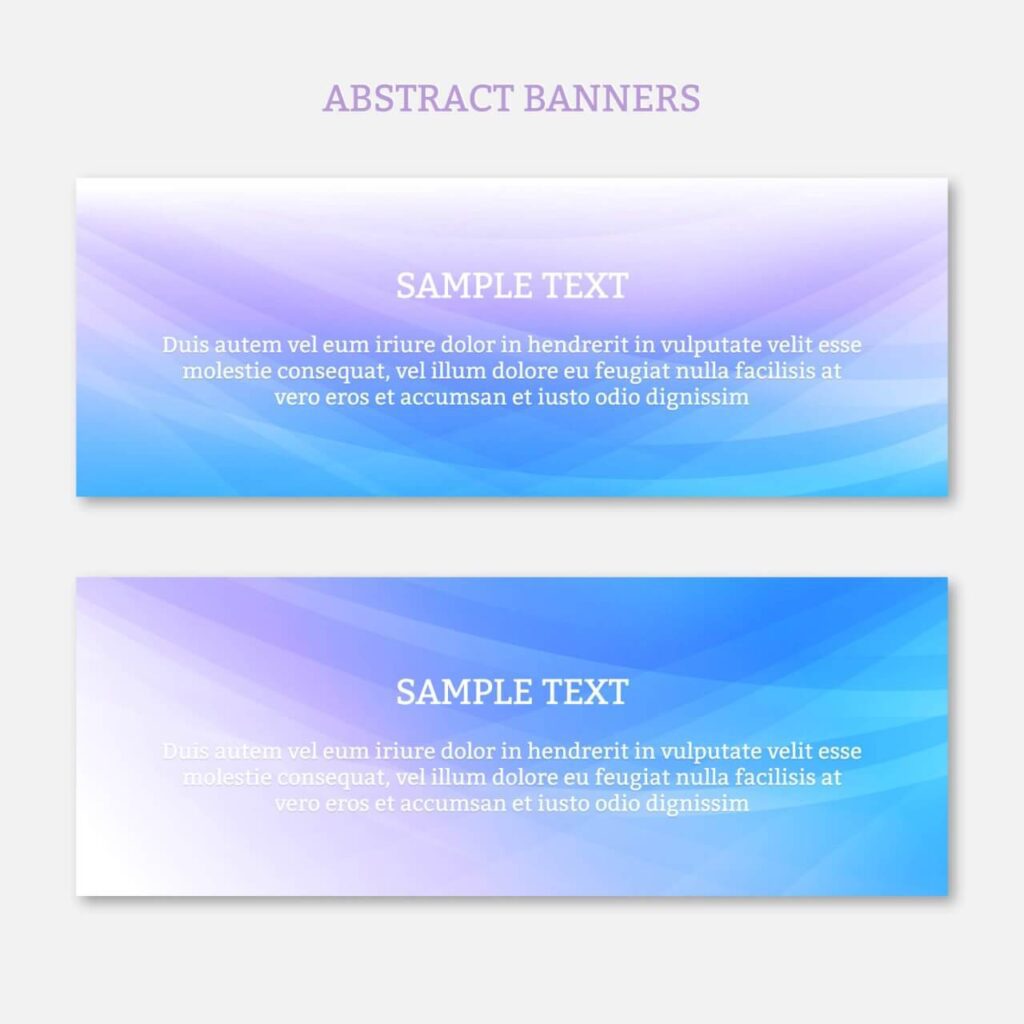 Abstract web banners set with waves design