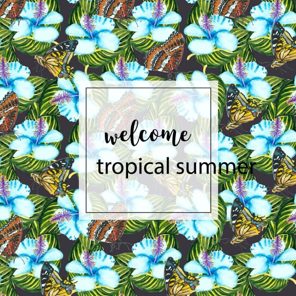 Watercolor tropical background