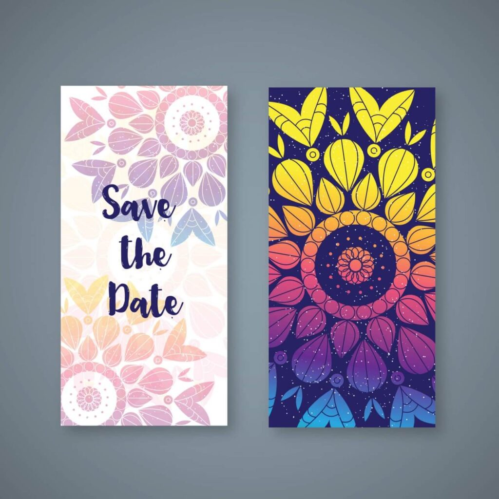 Colorful boho wedding banner