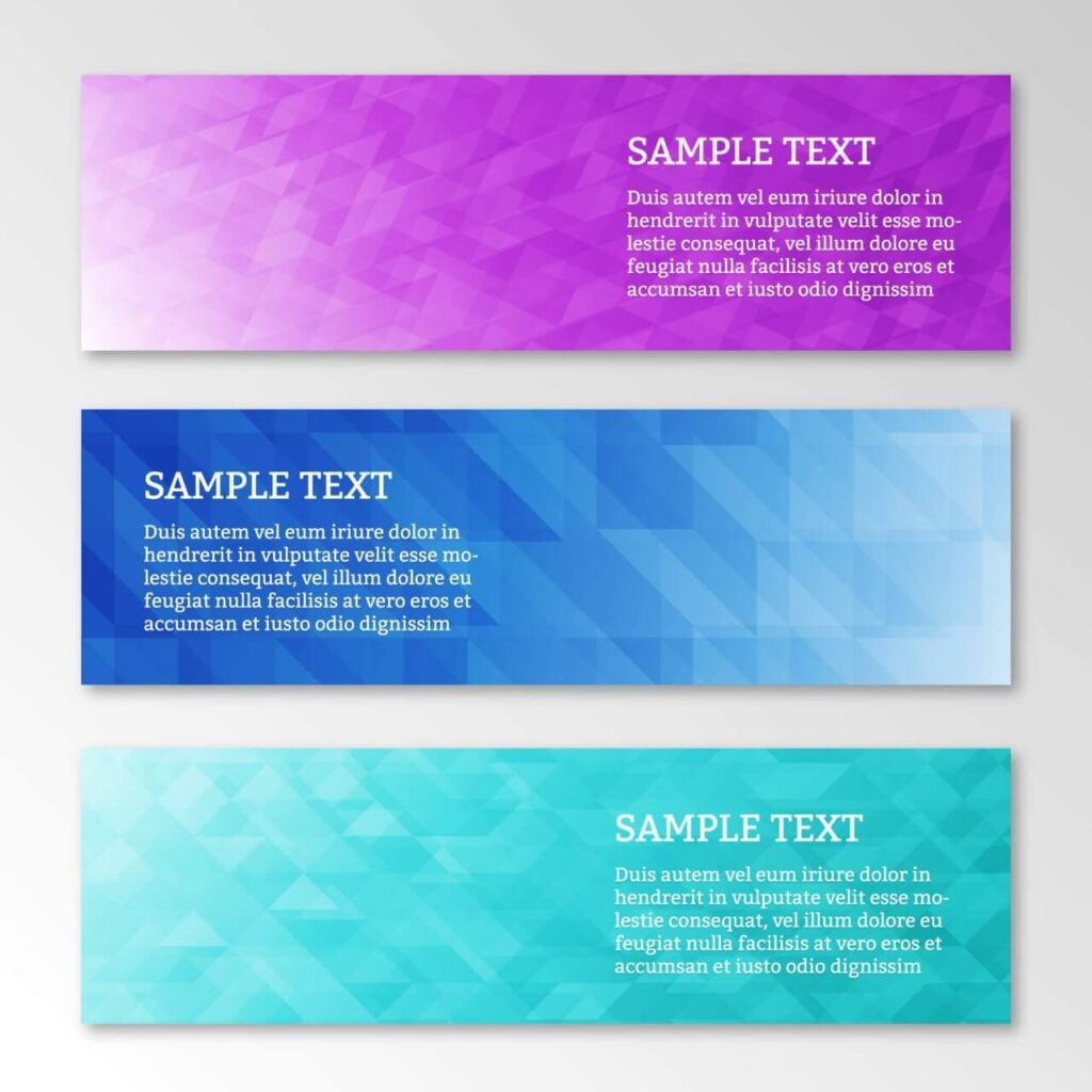 Abstract business geometric banners set