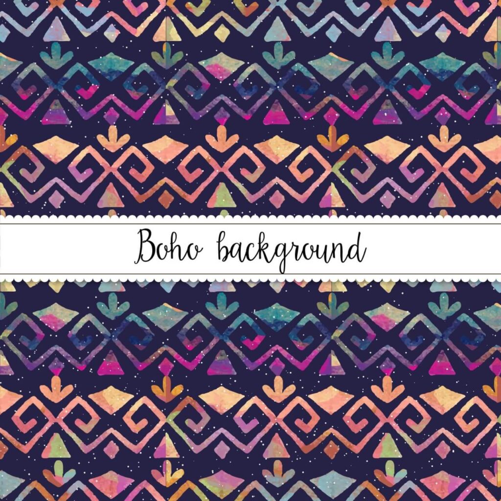 Watercolor Boho Pattern