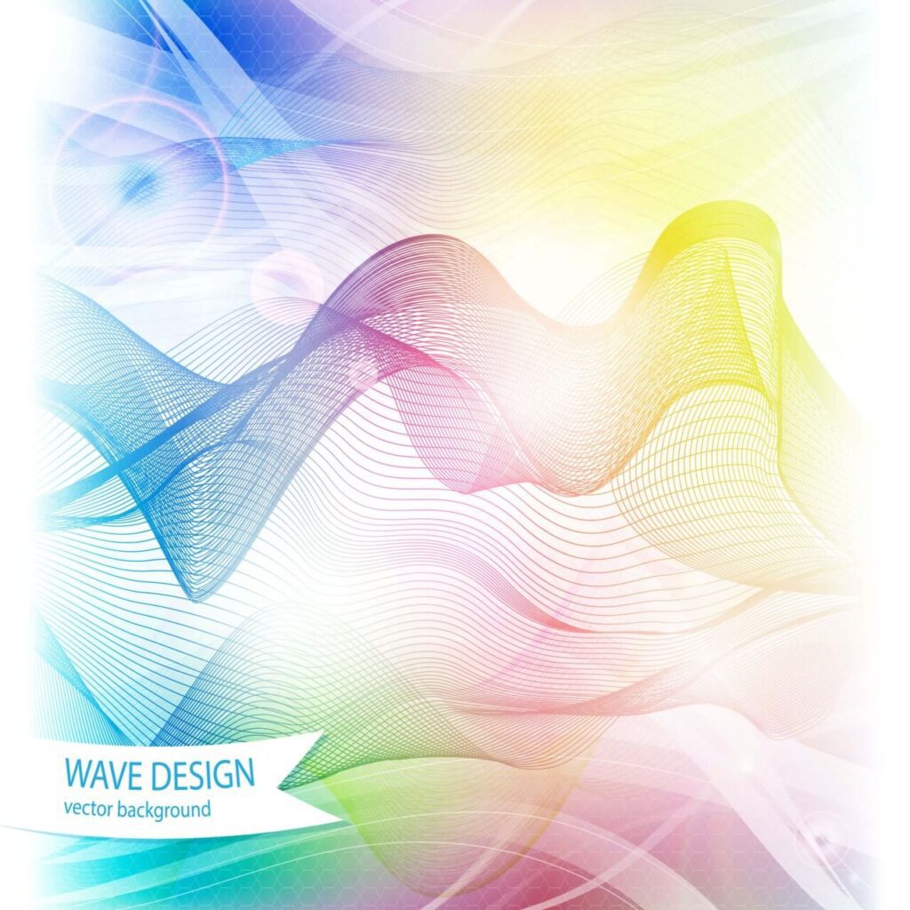 Abstract rainbow wave background