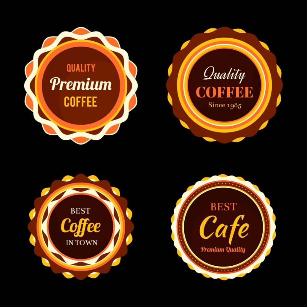 Set of coffee retro vintage badges and labels