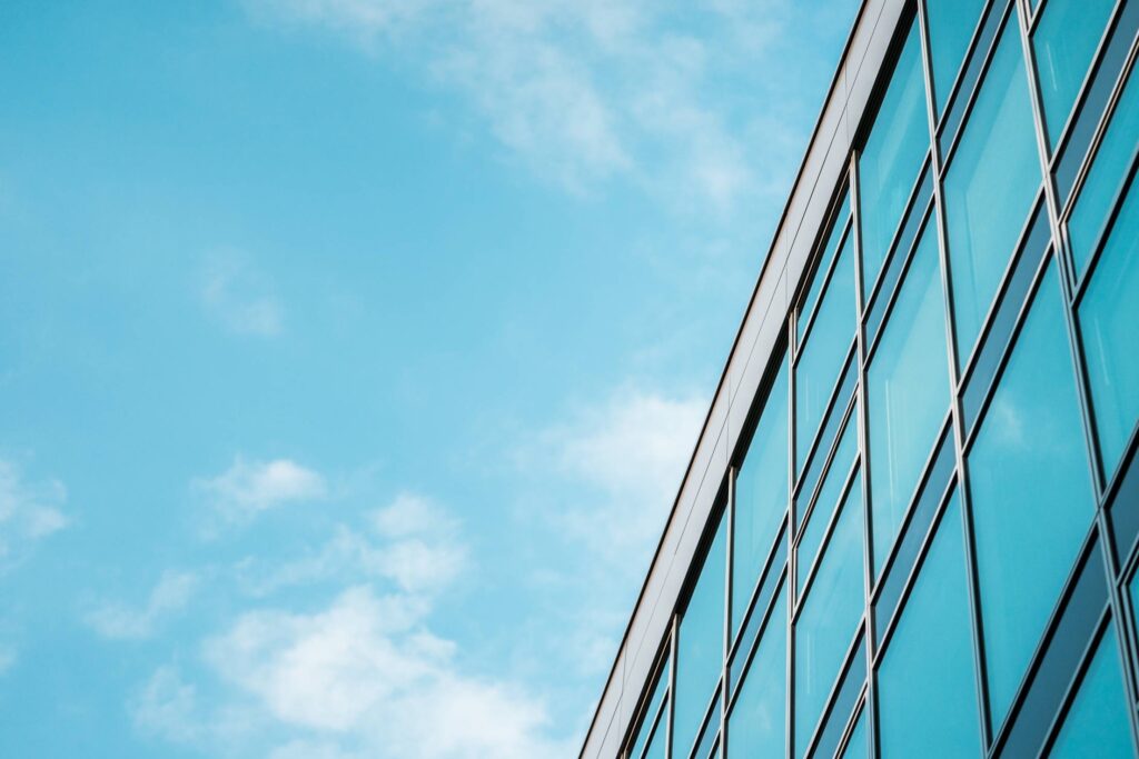 Office Building Skyscrapers with Room for Text Free Photo