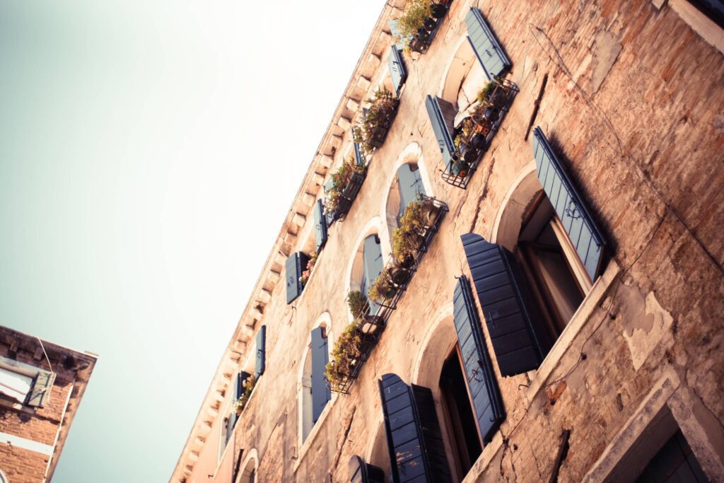 Old Blue Wooden Windows in Venice Free Photo