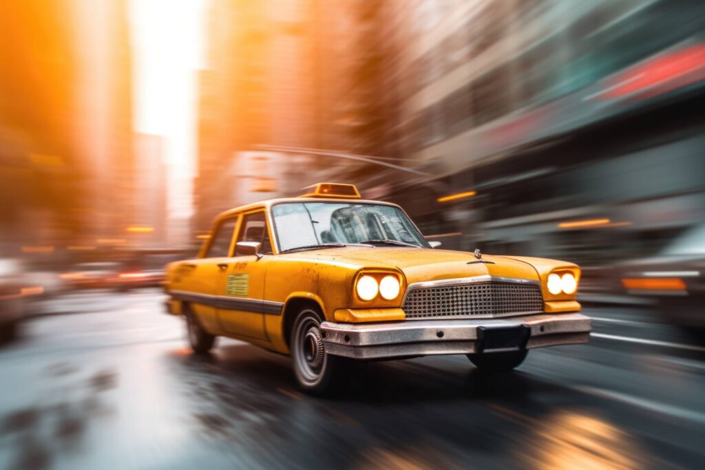 Old Classic Yellow Cab Taxi in NYC Stock Free