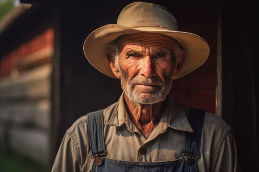 Old Farmer Portrait Stock Free