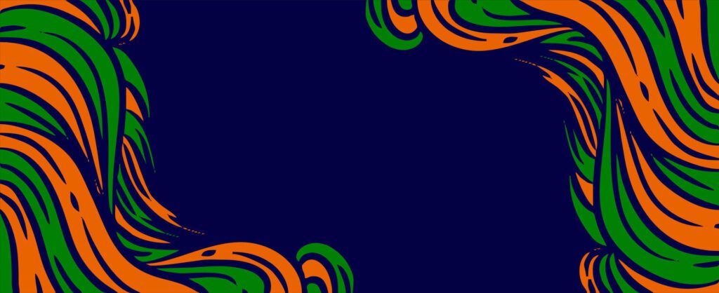 orange and green background frame banner Free Vector