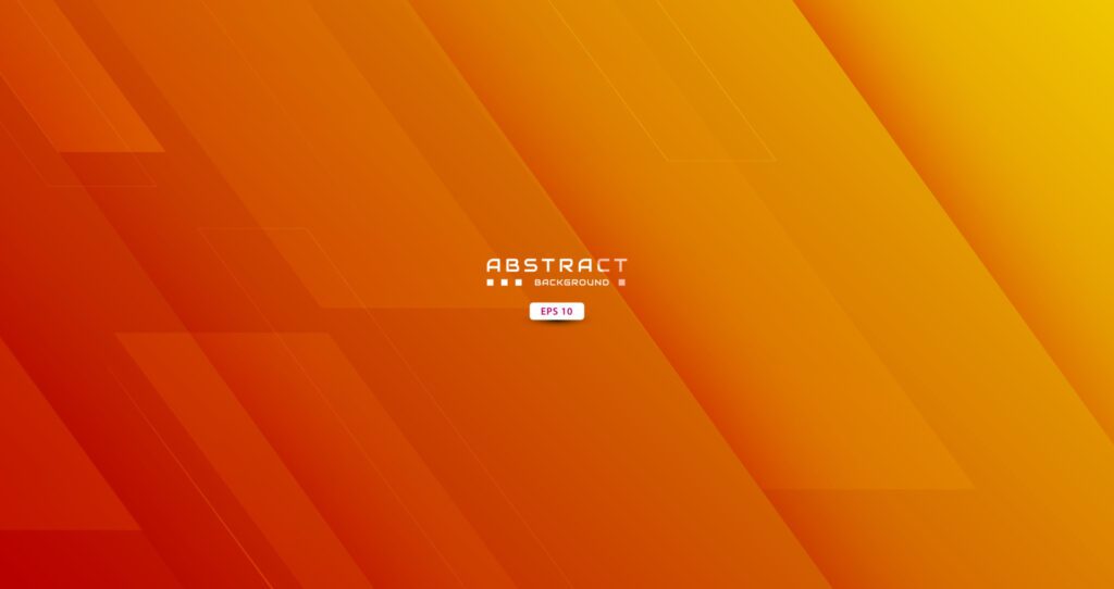 orange background with abstract square shape, arrow, dynamic and sport banner concept. Free Vector