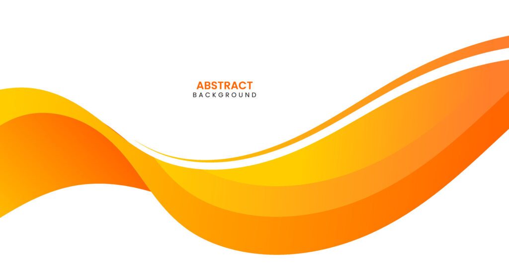 Orange creative wave business banner background Free Vector and Free SVG