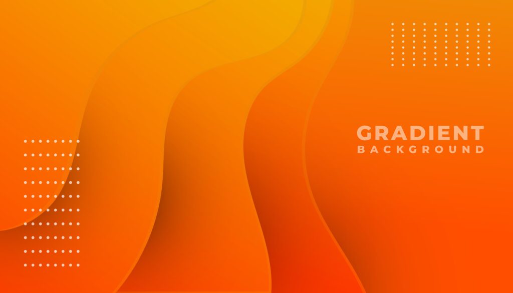 Orange Gradient Waves Background Free Vector