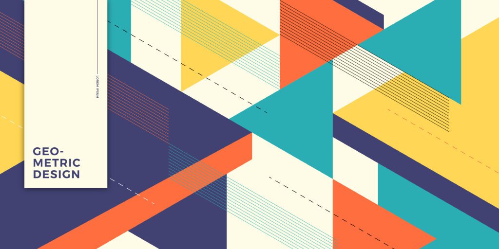 Overlapping triangle forms background concept Free Vector