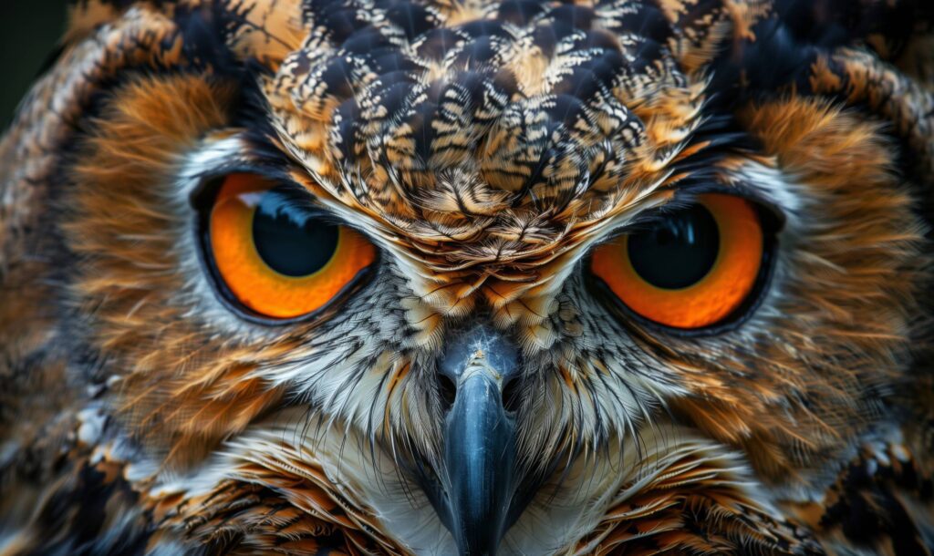 Owl Eyes Predatory Look Stock Free