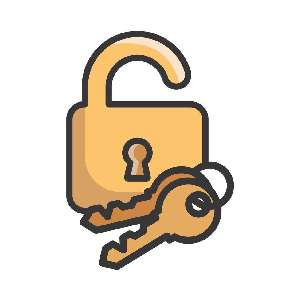 padlock key icon design Stock Free