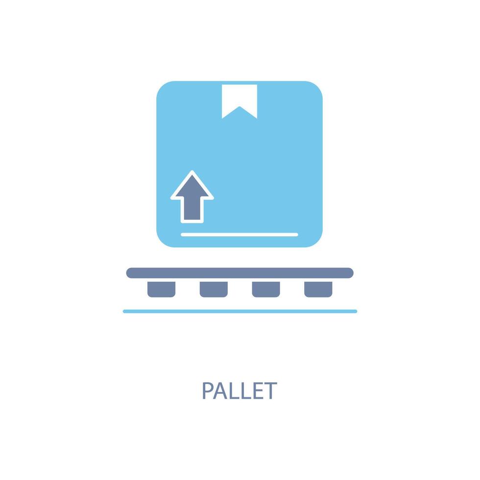 pallet concept line icon. Simple element illustration. pallet concept outline symbol design. Stock Free