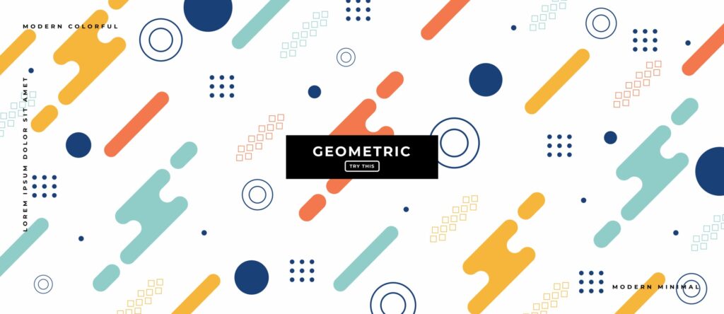 Parallel Geometric Background in Memphis style. Free Vector