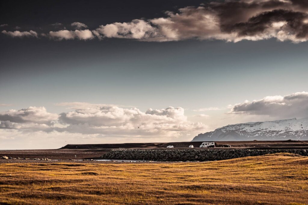 Parked Cars Near Diamond Beach, Iceland Free Photo