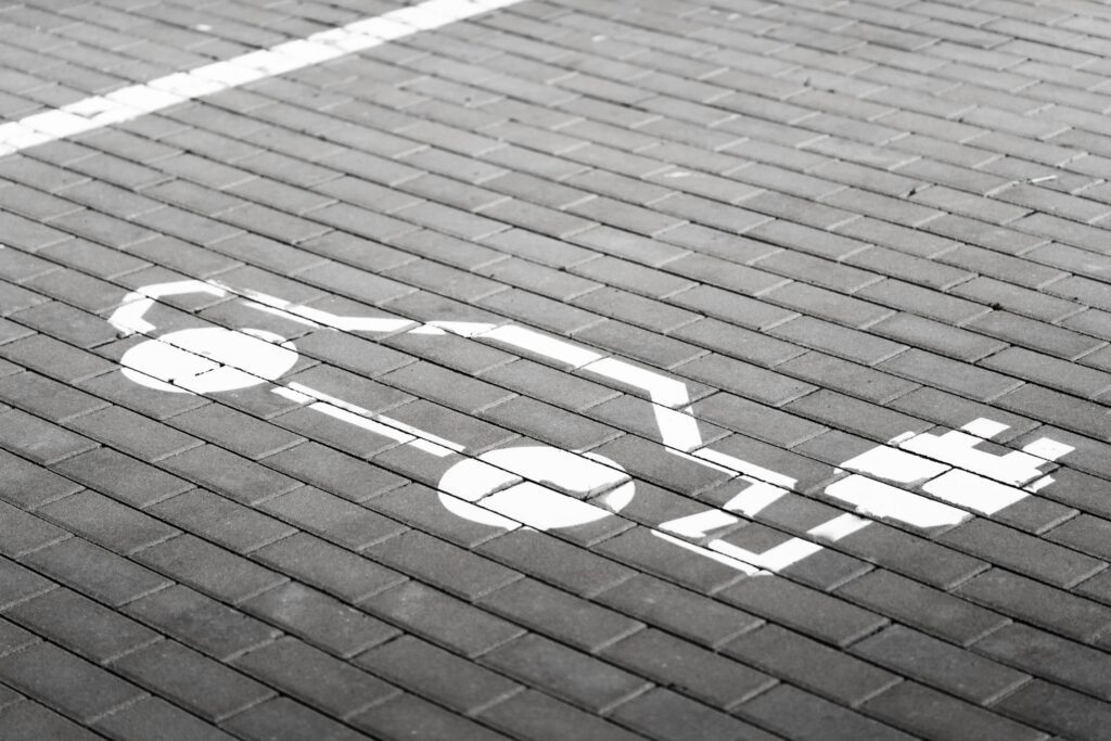 Parking Space for Electric Cars Charging Free Photo