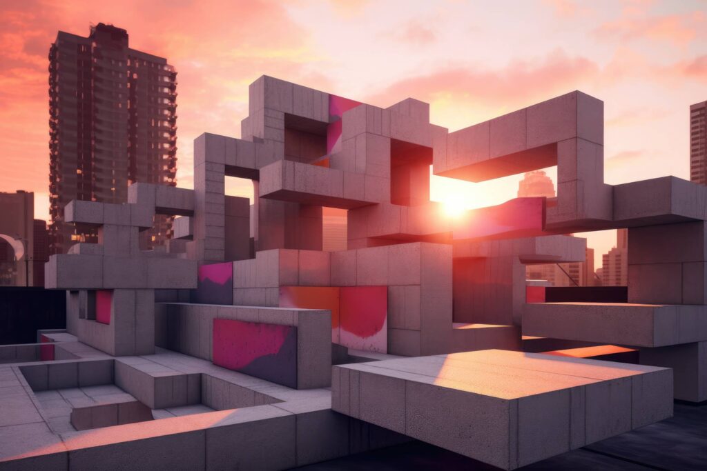 Parkour Concrete Playground in The City Stock Free