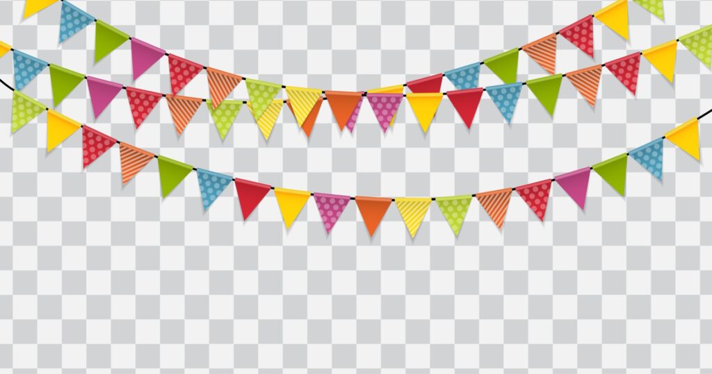 Party Flags Background Vector Illustration Free Vector