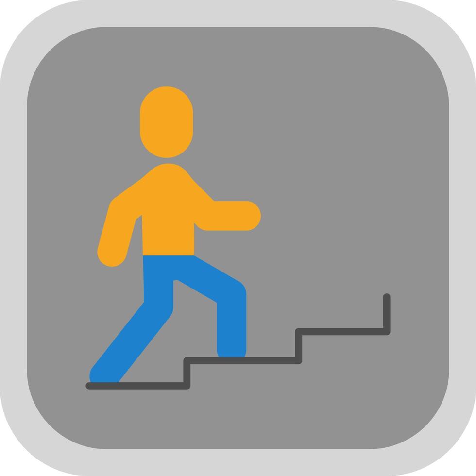 Person Climbing Stairs Vector Icon Design Stock Free