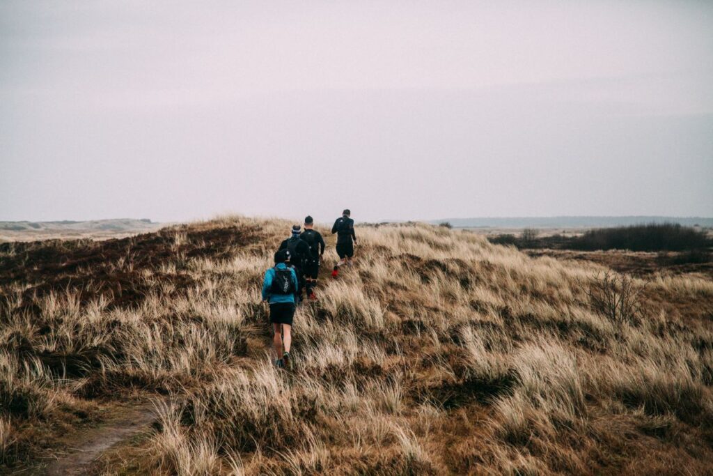 Running the dunes of Ameland Stock Free